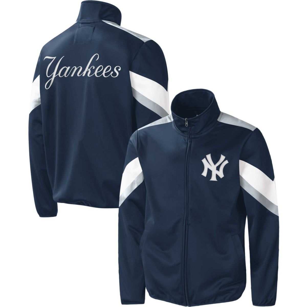 Men's G-III Sports by Carl Banks Navy New York Yankees Earned Run Full-Zip Jacket In The Style