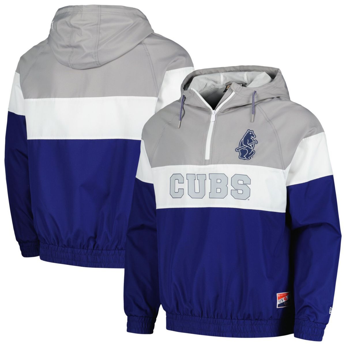 Мужская куртка Windbreaker с капюшоном и молнией New Era Chicago Cubs New Era