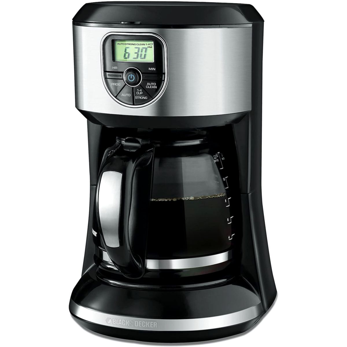 Black and Decker 12 Cup Programmable Coffeemaker in Black and Silver BLACK+DECKER