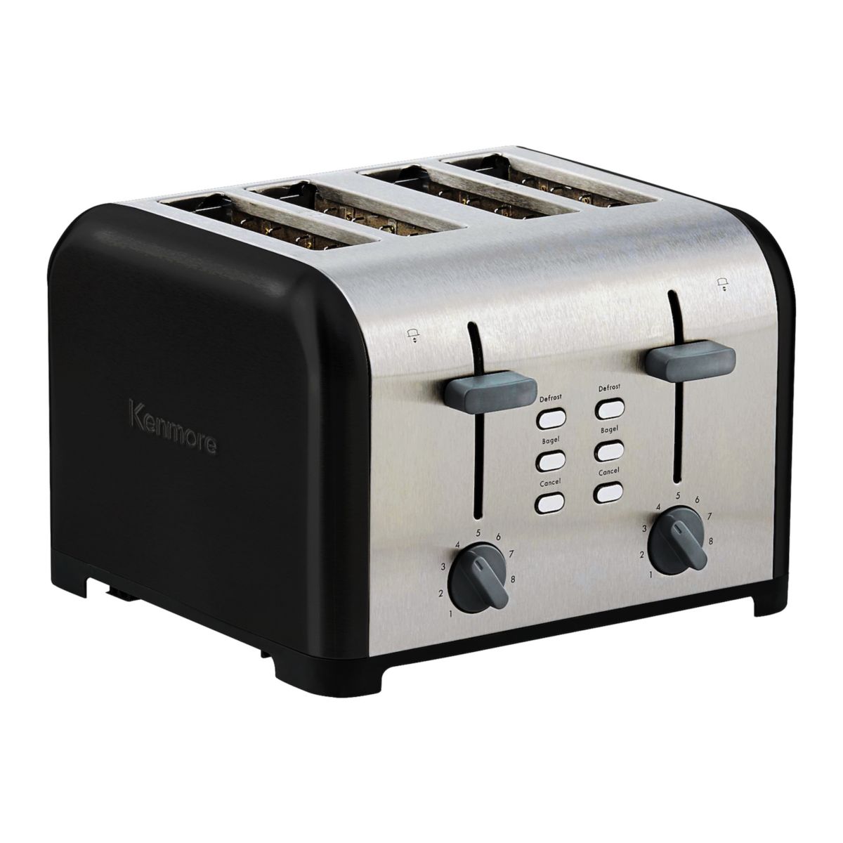 Kenmore 4-Slice Dual Control Wide-Slot Stainless Steel Toaster Kenmore