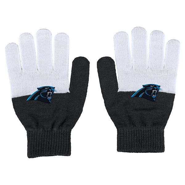 Женские перчатки с блоковой расцветкой Carolina Panthers, 90% акрил, 10% эластан WEAR by Erin Andrews