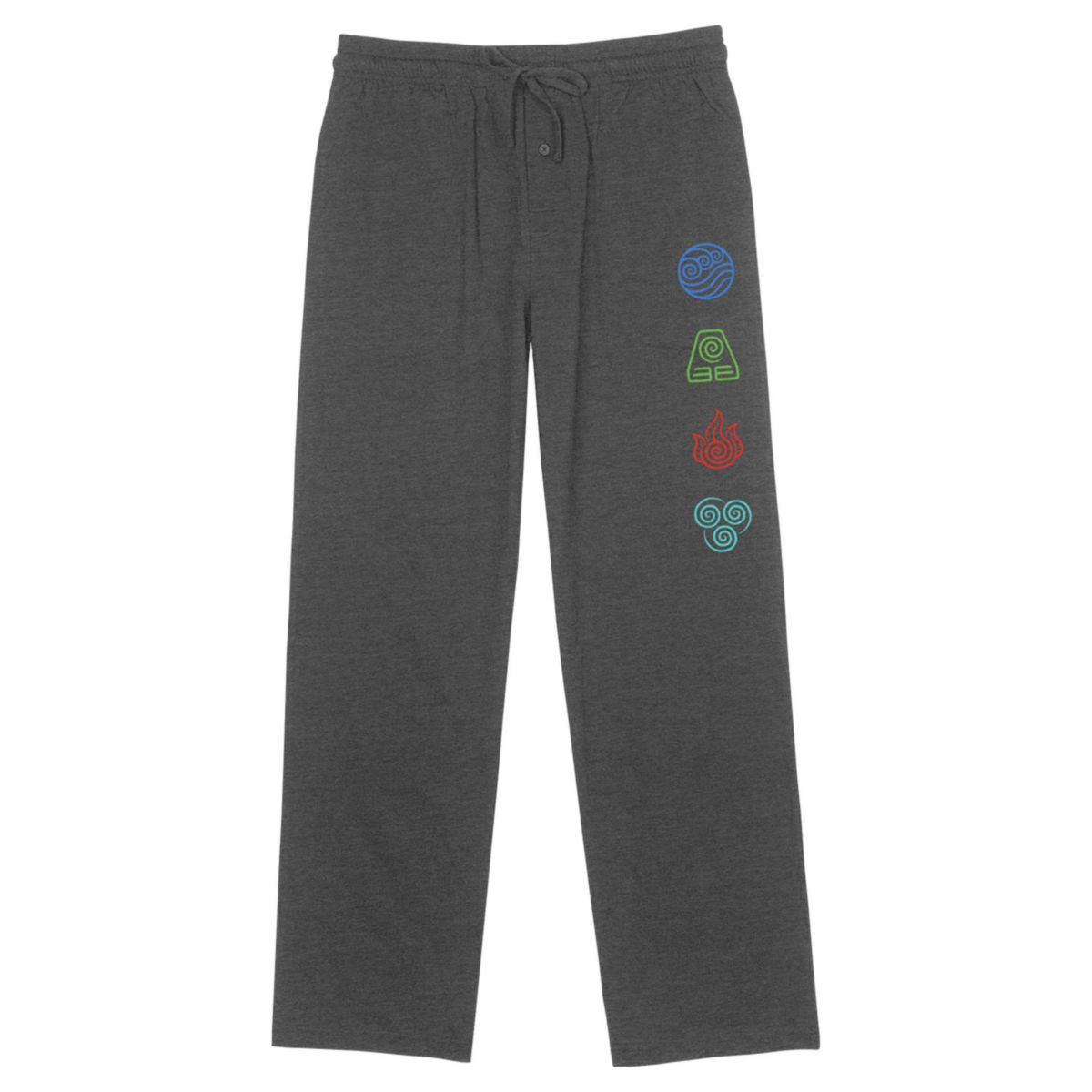 Men's Avatar The Last Airbender Four Nations Elemental Symbol Loungepants Licensed Character