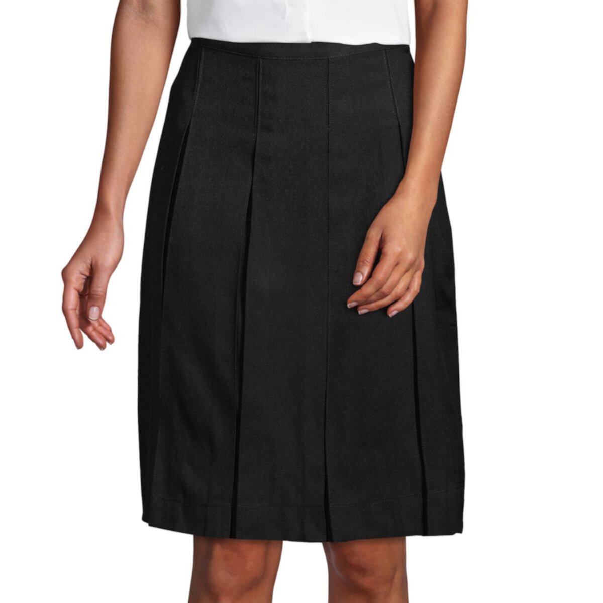 Women's Tall Lands' End School Uniform Box Pleat Skirt Lands' End