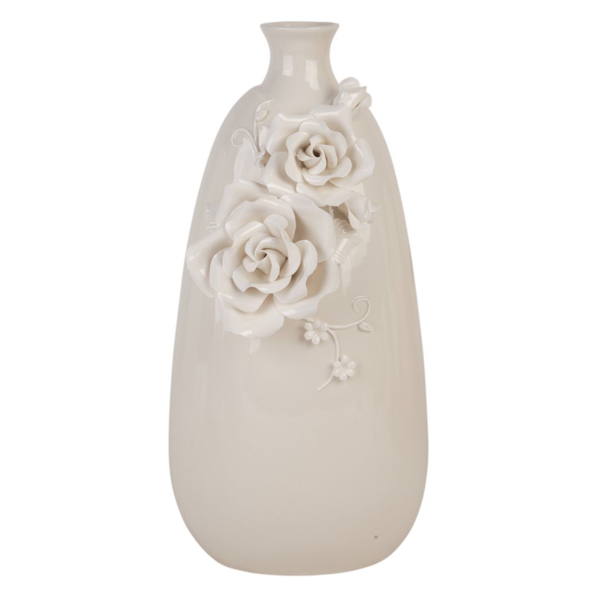 Home Essentials Appliqued Rose Vase Table Décor Home Essentials