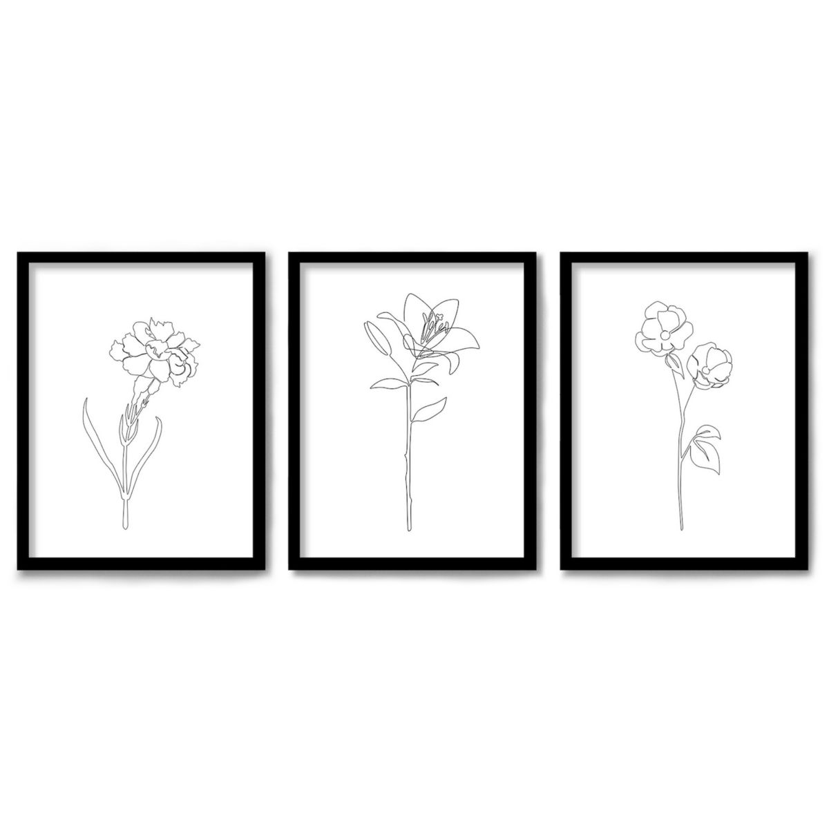 Americanflat Floral Framed Wall Art 3-piece Set Americanflat