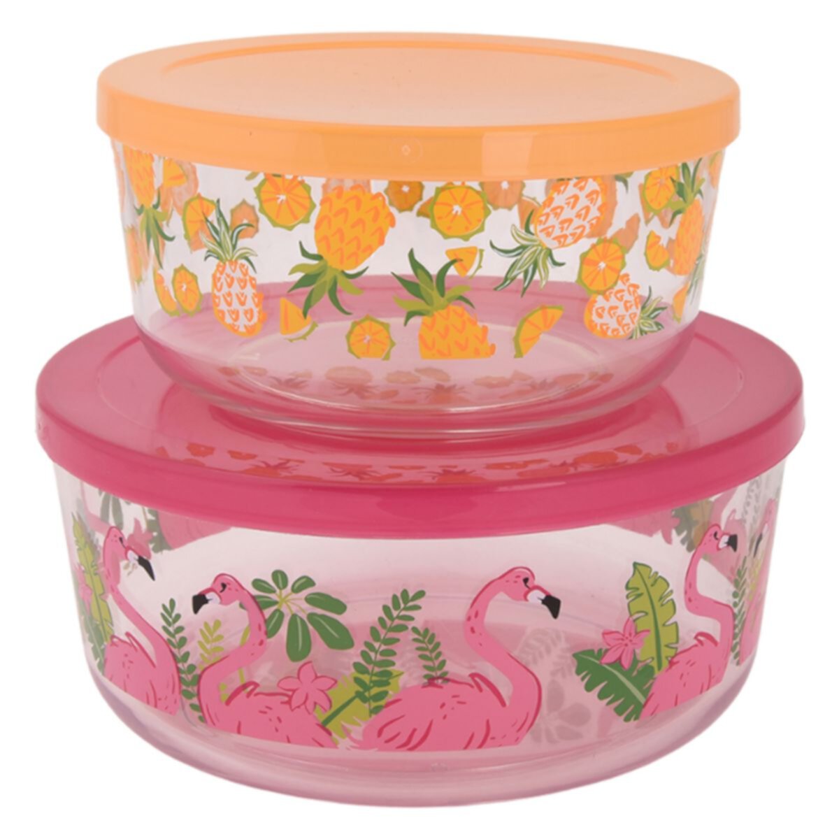 Celebrate Together Summer Flamingo & Fruit Stacking Food Storage Containers Celebrate Together