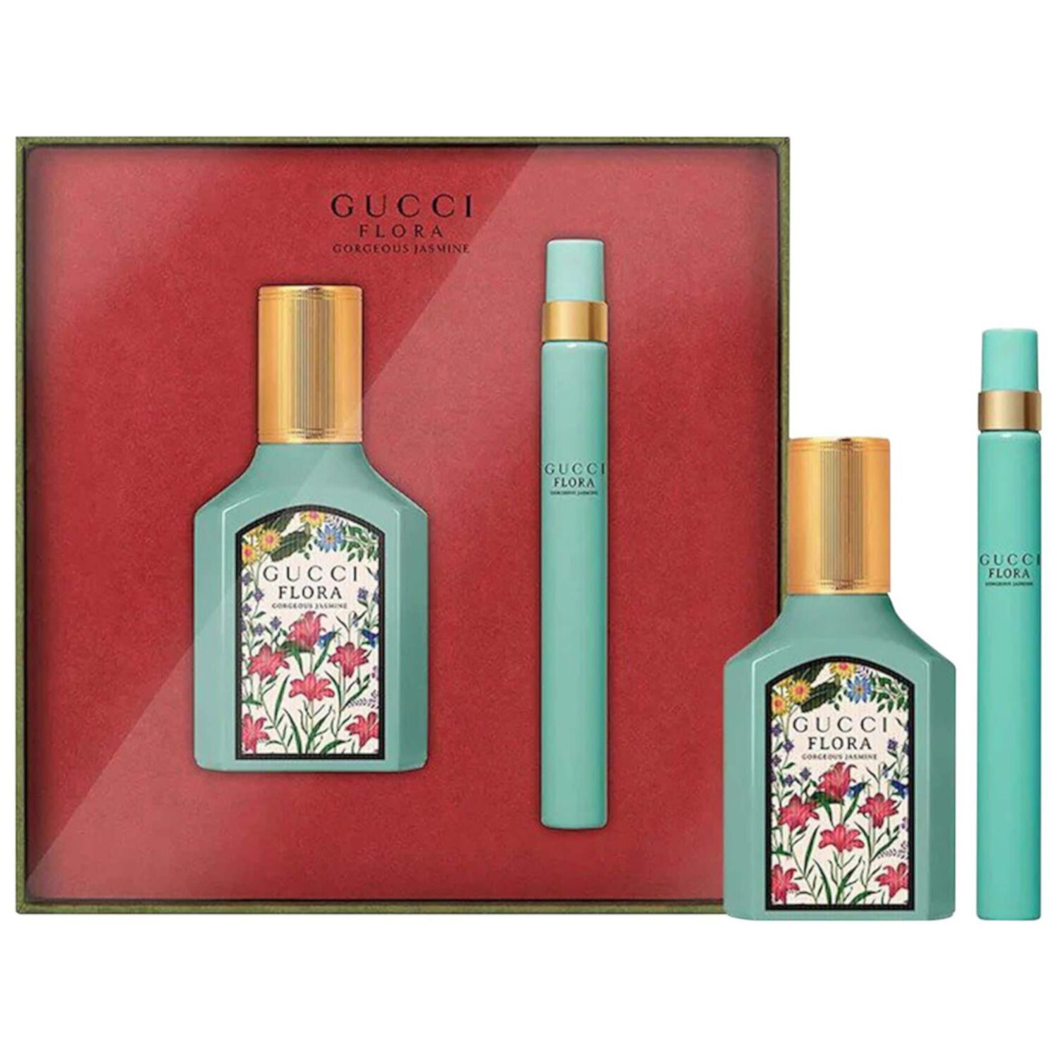 Набор парфюмов Flora Gorgeous Jasmine: 30 мл и 10 мл, классические цветочные ноты Gucci