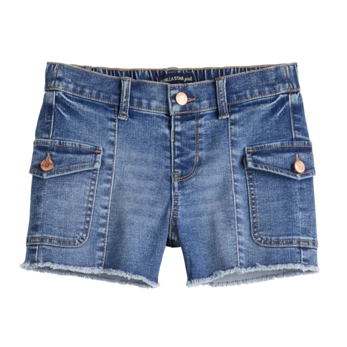 Girls 7-16 Vanilla Star Denim Cargo Jean Shorts Vanilla Star