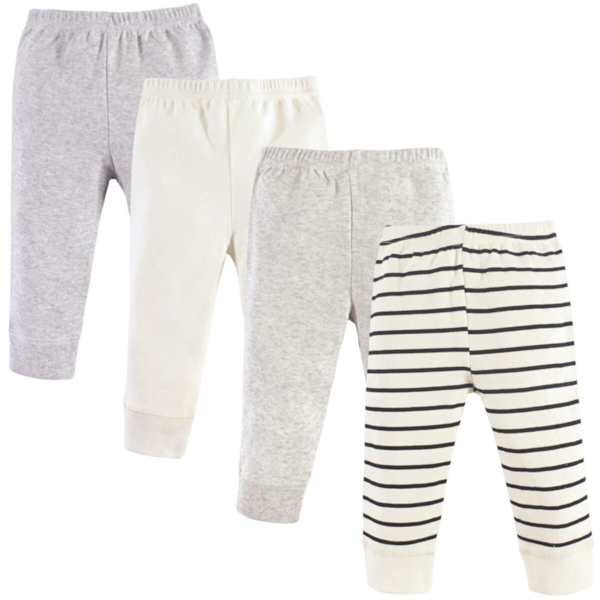Luvable Friends Baby and Toddler Cotton Pants 4pk, Cream Stripe Luvable Friends