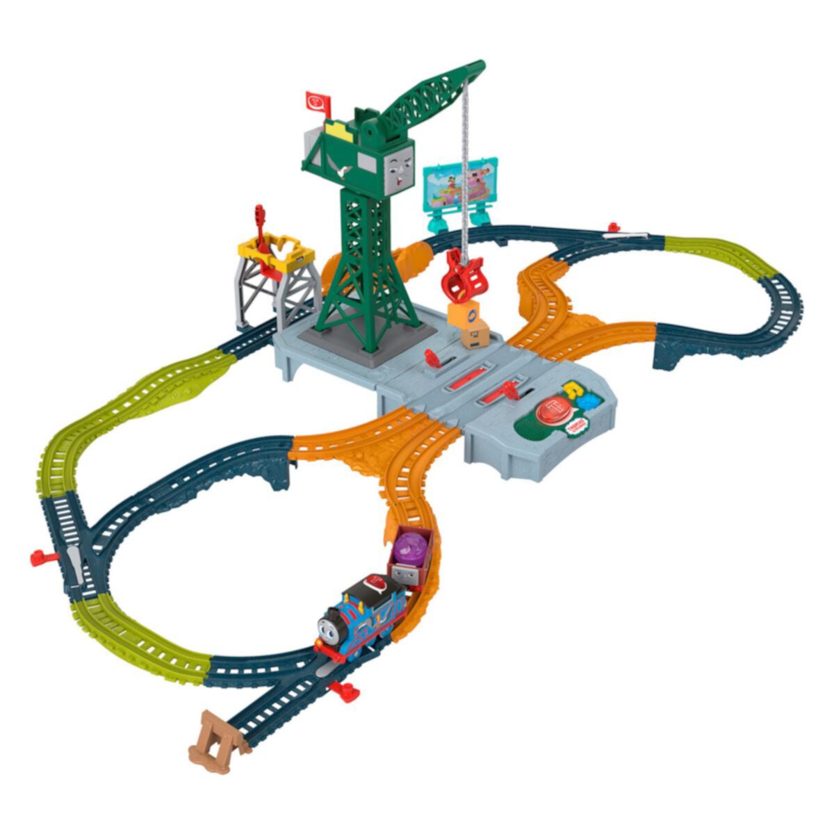 Игровой набор Fisher-Price Talking Cranky Delivery Train Set Fisher-Price