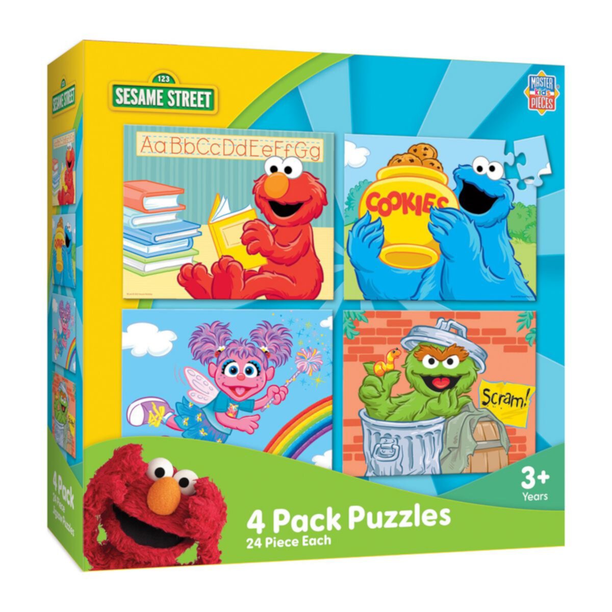 Masterpieces Puzzles Sesame Street 4-Pack Kids 24-Piece Puzzles Masterpieces Puzzles