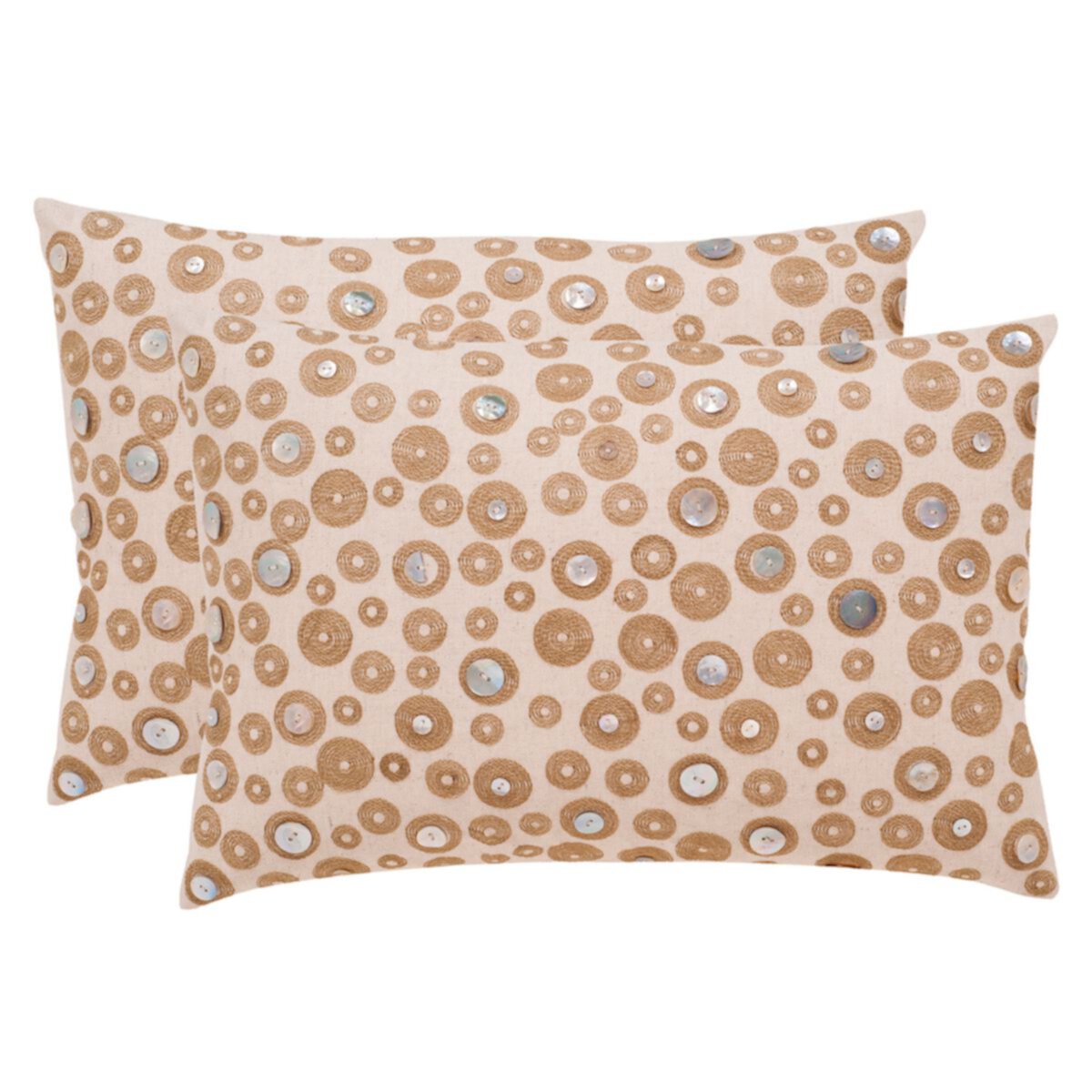 Safavieh Starlette Seashell Throw Pillow 2-piece Set Safavieh