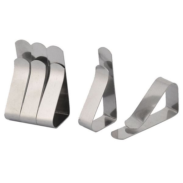 Home Adjustable Stainless Steel Table Cloth Holder Clip Clamp Silver Tone 5pcs Unique Bargains