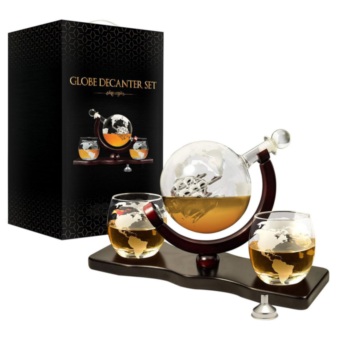 Whiskey Decanter Globe Set For Men Flybold