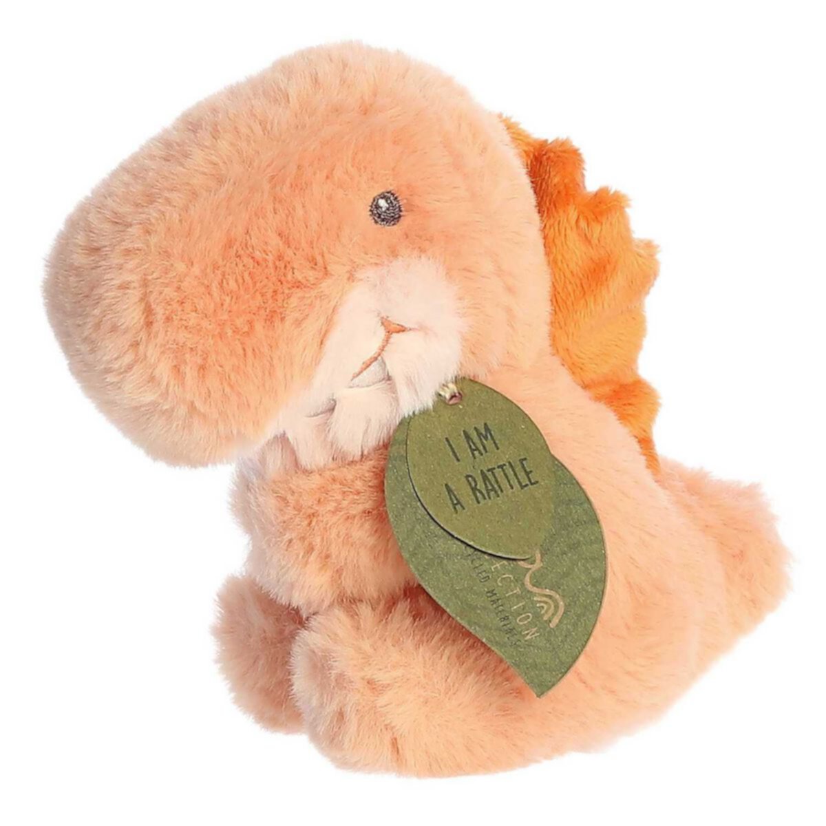 ebba Small Orange Eco Ebba 5.5&#34; Edan Edaph Rattle Playful Baby Stuffed Animal Ebba