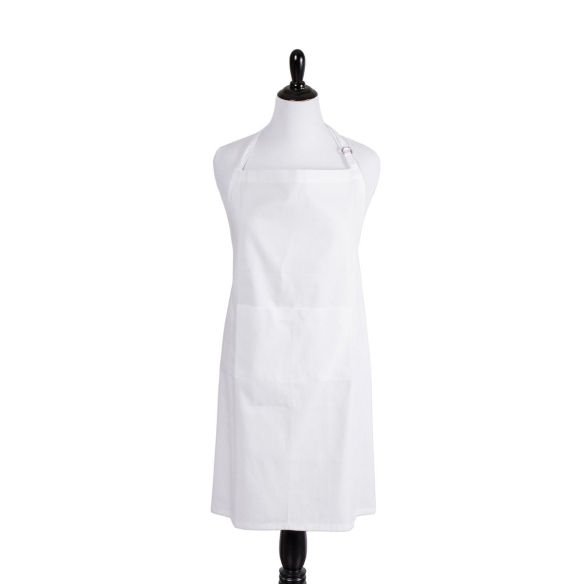 38&#34; White Solid Patterned Woven Kitchen Chef Apron CC Home Furnishings