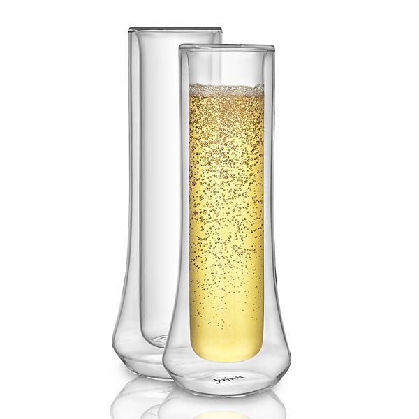 JoyJolt Cosmo 2-pc. Double-Wall Stemless Champagne Flute Glass Set JoyJolt