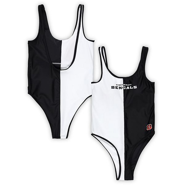 Women's G-III 4Her by Carl Banks Black/White Cincinnati Bengals Last Stand One-Piece Swimsuit In The Style