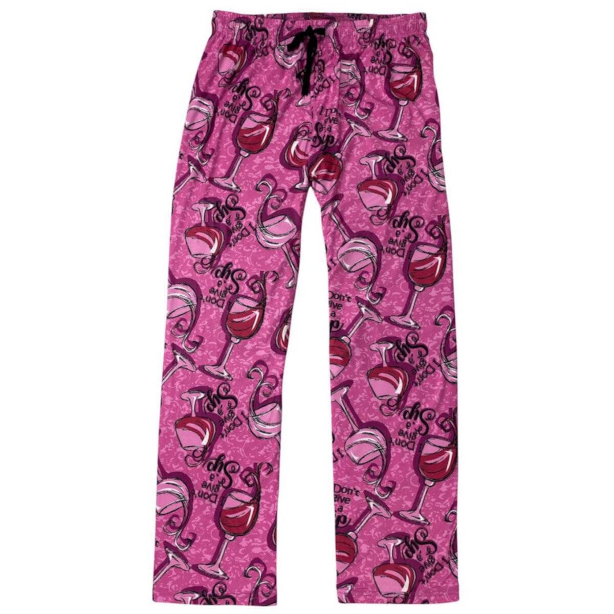 Dark Pink Don't Give Sip Printed Women's Adult Sleep Pant MCCC Sportswear