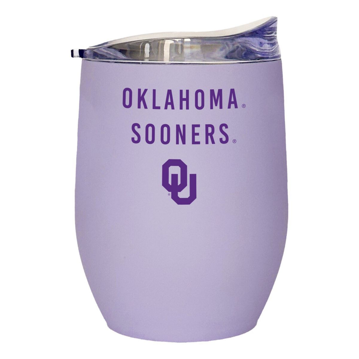 Oklahoma Sooners 16oz. Lavender Soft Touch Curved Tumbler Logo Brand