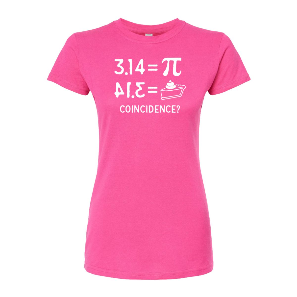 Juniors' &#34;Pi Equals Pie&#34; Fitted Graphic Tee Licensed Character