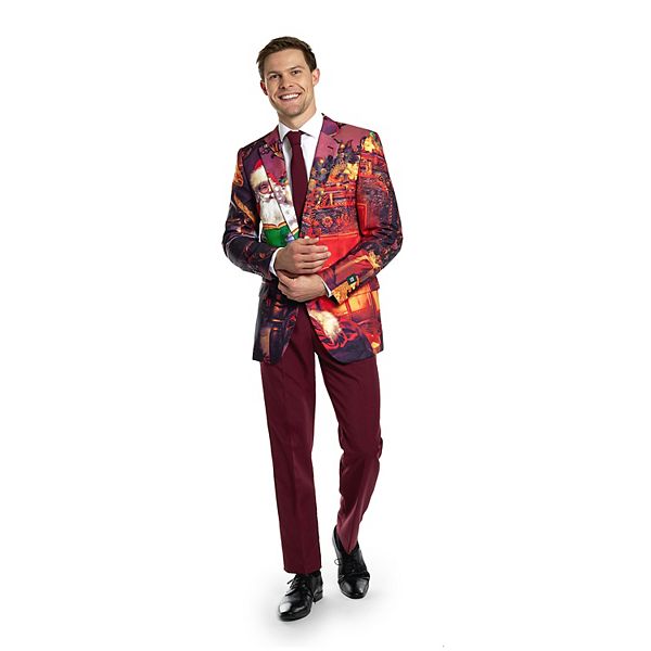 Костюм Санта Клауса OppoSuits для мужчин: 3 предмета, современный крой OppoSuits