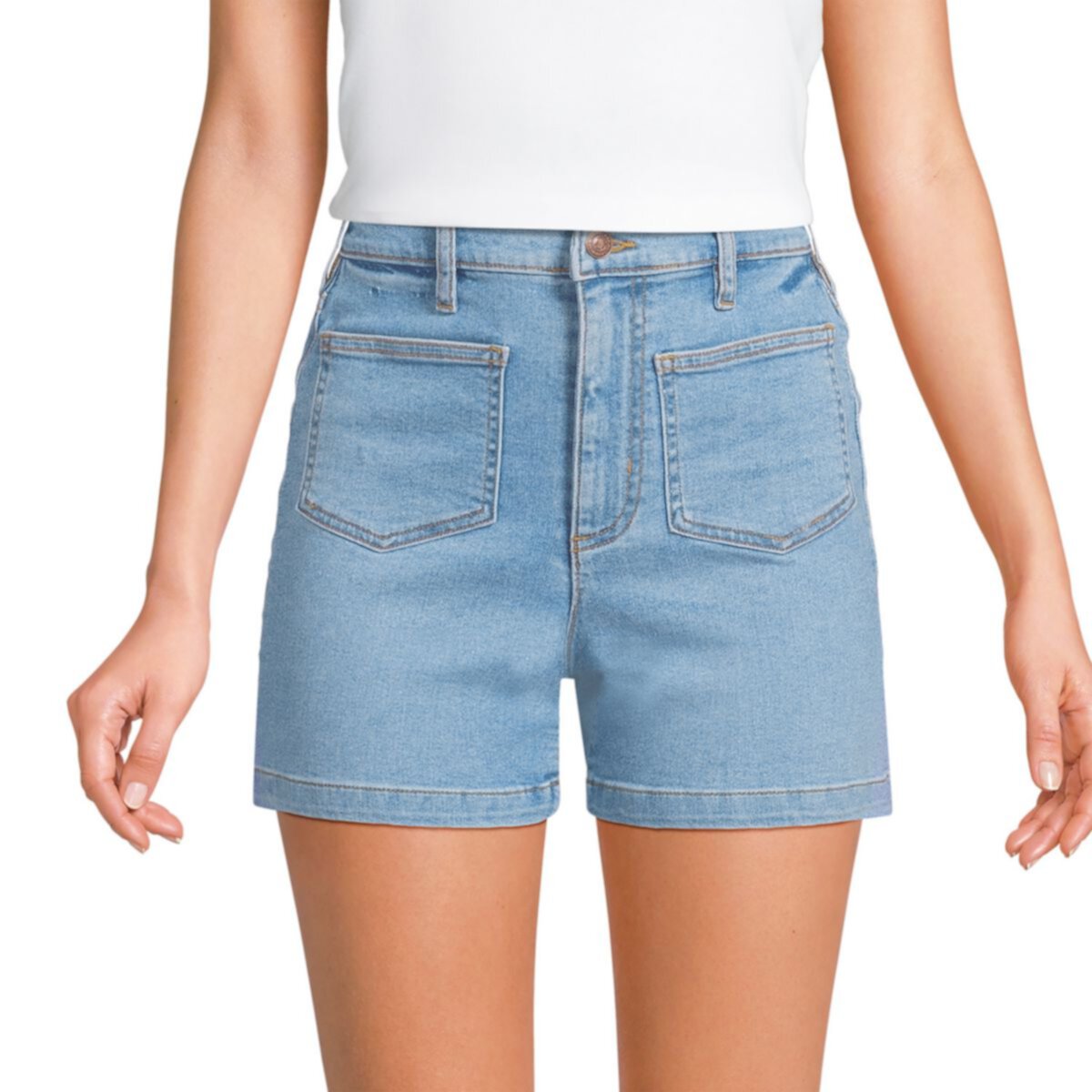 Women's Lands' End Recover High Rise 5-in. Inseam Jean Shorts Lands' End