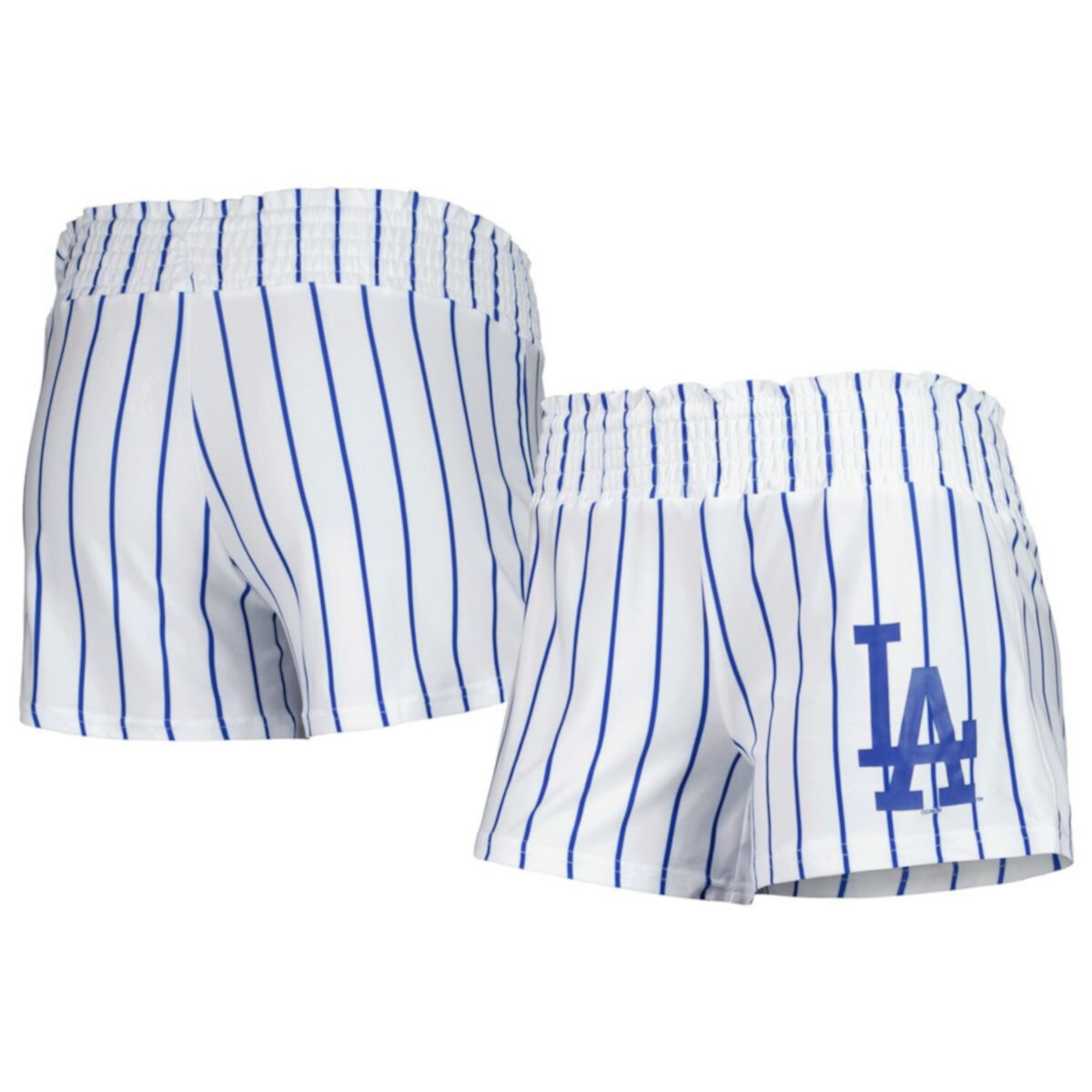 Women's Concepts Sport White Los Angeles Dodgers Reel Pinstripe Sleep Shorts Unbranded