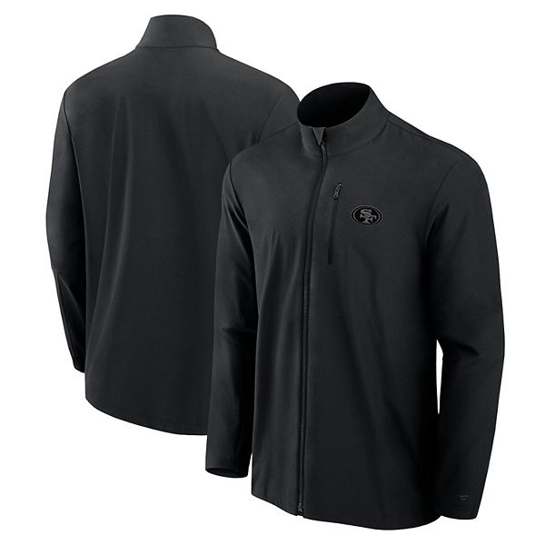 Men's Fanatics Signature Black San Francisco 49ers Front Office Woven Full-Zip Jacket Fanatics Signature