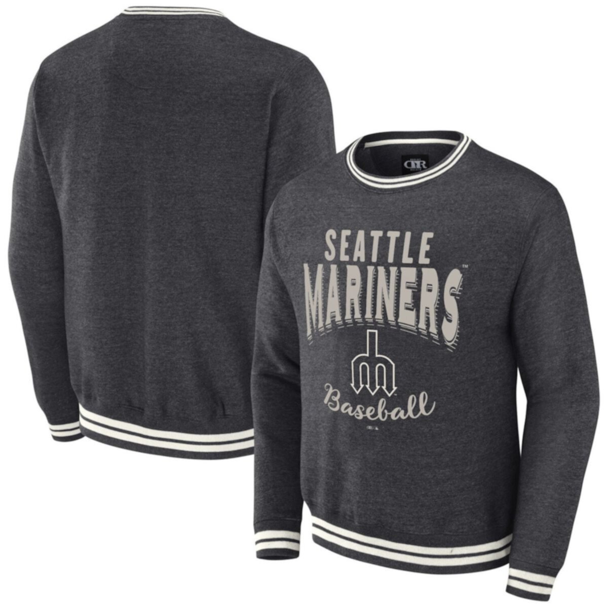 Men's Darius Rucker Collection by Fanatics  Heather Charcoal Seattle Mariners Vintage Pullover Sweatshirt Darius Rucker Collection by Fanatics