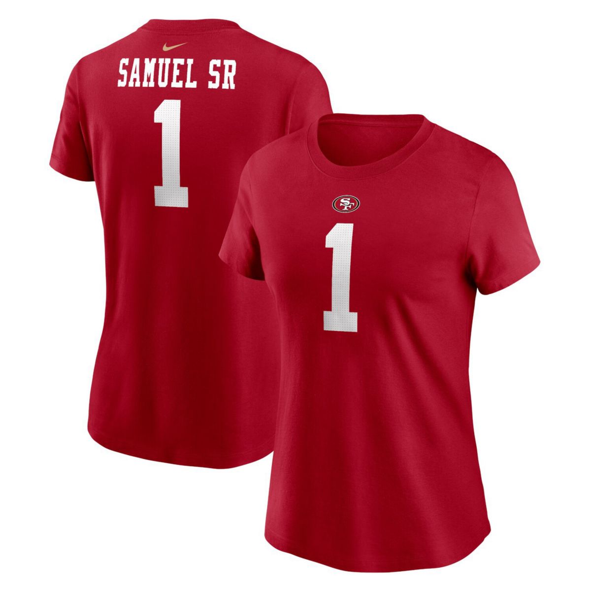 Women's Nike Deebo Samuel Sr Scarlet San Francisco 49ers Player Name & Number T-Shirt Nitro USA
