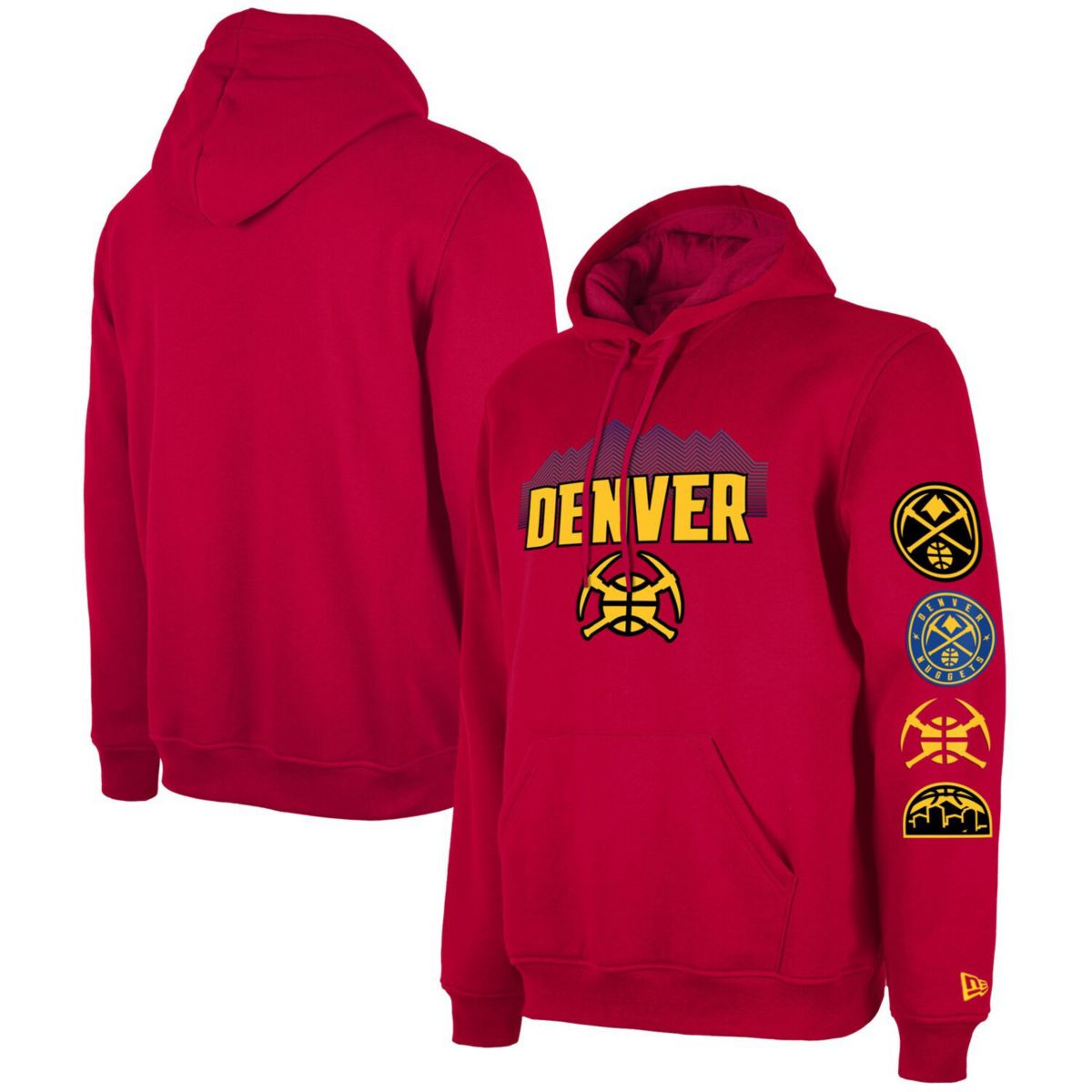 Men's New Era Red Denver Nuggets Big & Tall 2023/24 City Edition Jersey Pullover Hoodie New Era