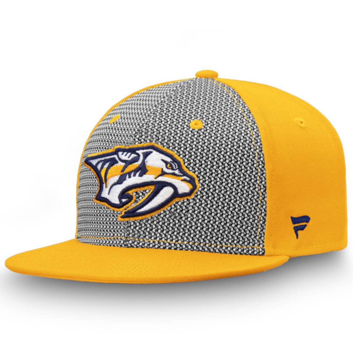 Men's Fanatics Branded Gray/Gold Nashville Predators Versalux Fitted Hat Fanatics