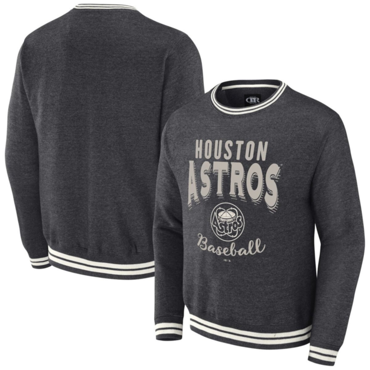 Men's Darius Rucker Collection by Fanatics  Heather Charcoal Houston Astros Vintage Pullover Sweatshirt Darius Rucker Collection by Fanatics