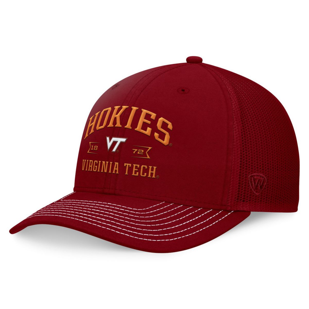 Men's Top of the World Maroon Virginia Tech Hokies Carson Trucker Adjustable Hat Top of the World