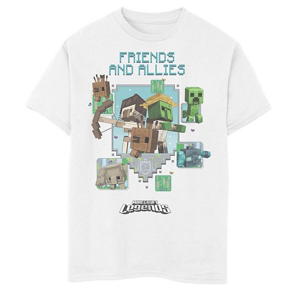 Джерси Minecraft Для мальчиков 8-20 Minecraft Legends Friends & Allies Graphic Tee Minecraft