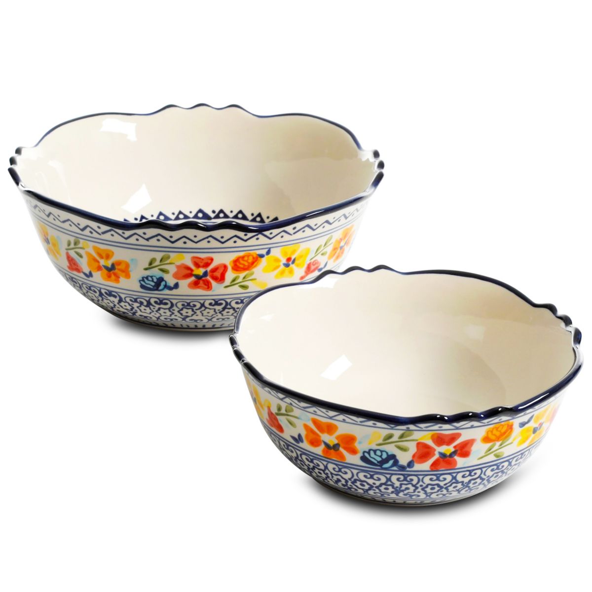 Gibson Home Luxembourg 2 Piece Stoneware Bowl Set Gibson Home
