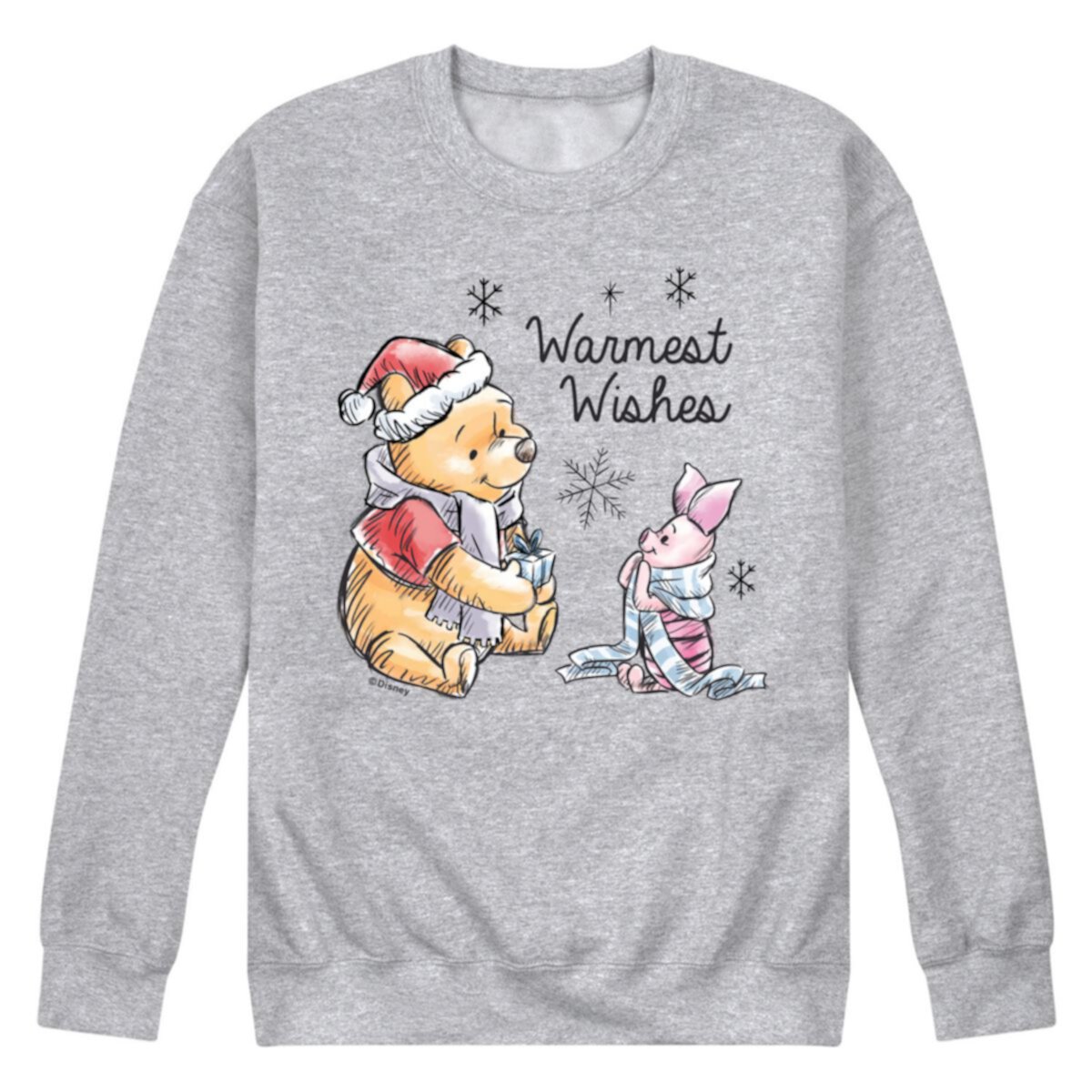 Disney's Winnie The Pooh Men's Warmest Wishes Fleece Sweatshirt Disney