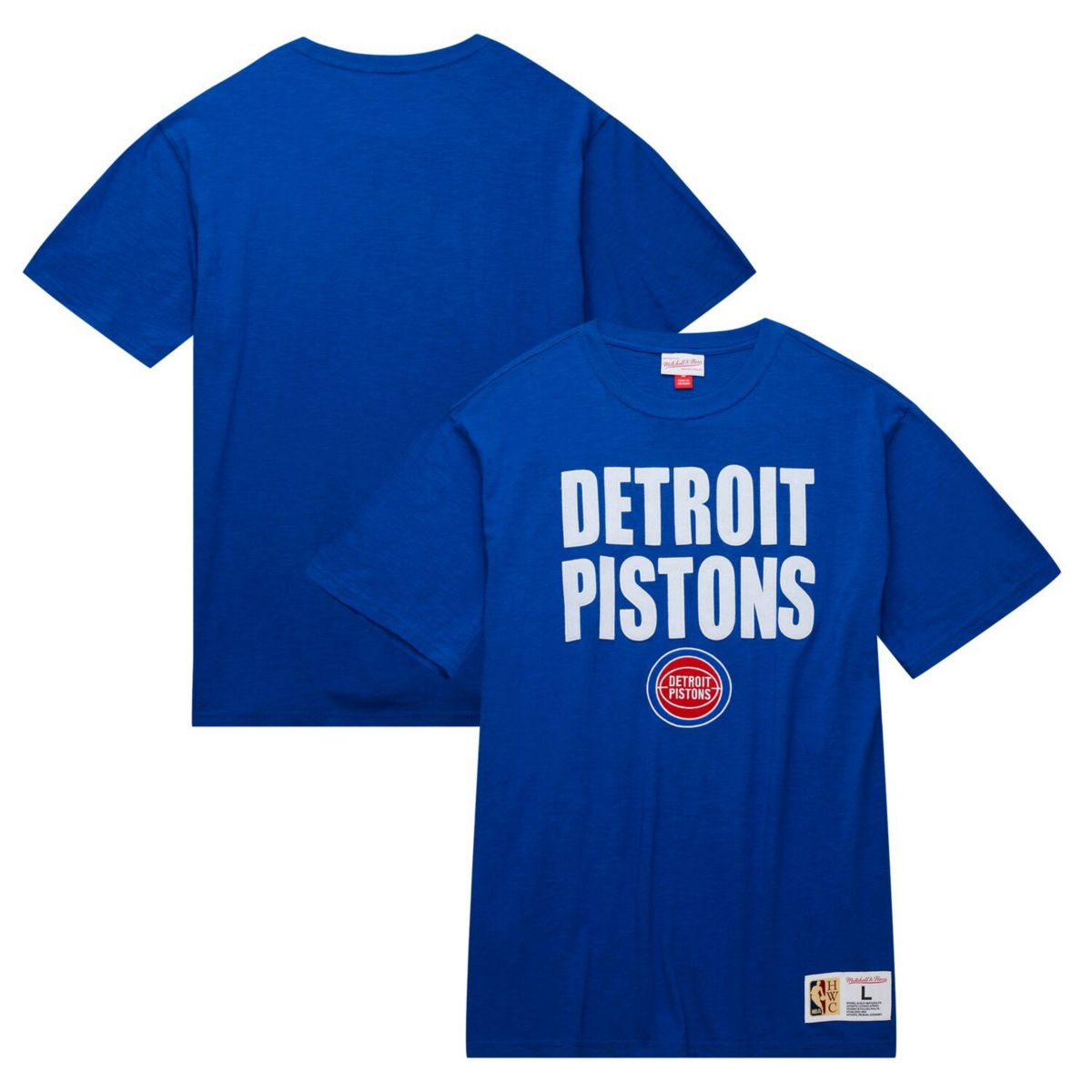 Men's Mitchell & Ness Royal Detroit Pistons Hardwood Classics Legendary Slub T-Shirt Mitchell & Ness