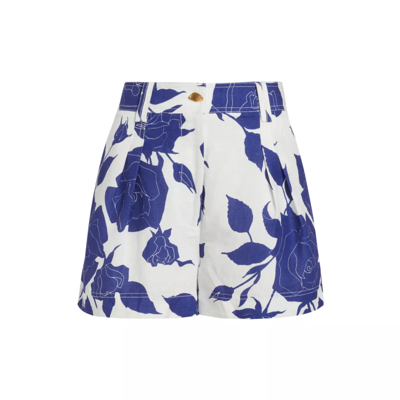 Belonging Floral Linen-Blend Shorts AJE