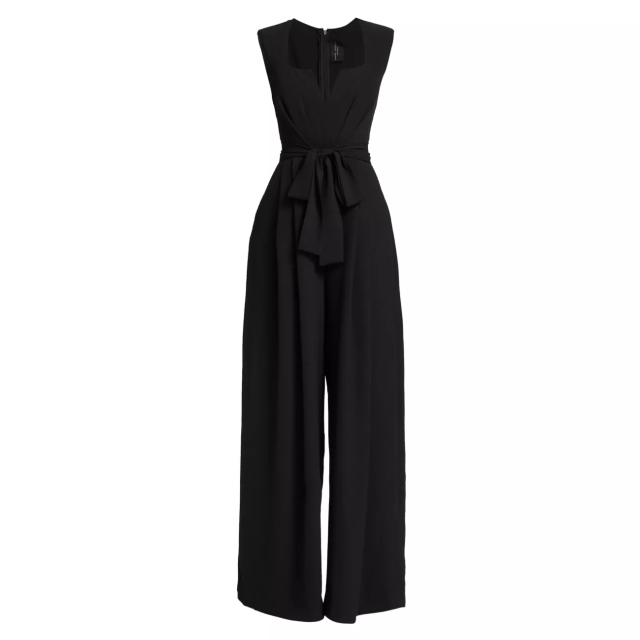 Eloise Belted Pleated Wide-Leg Jumpsuit MICHAEL COSTELLO COLLECTION