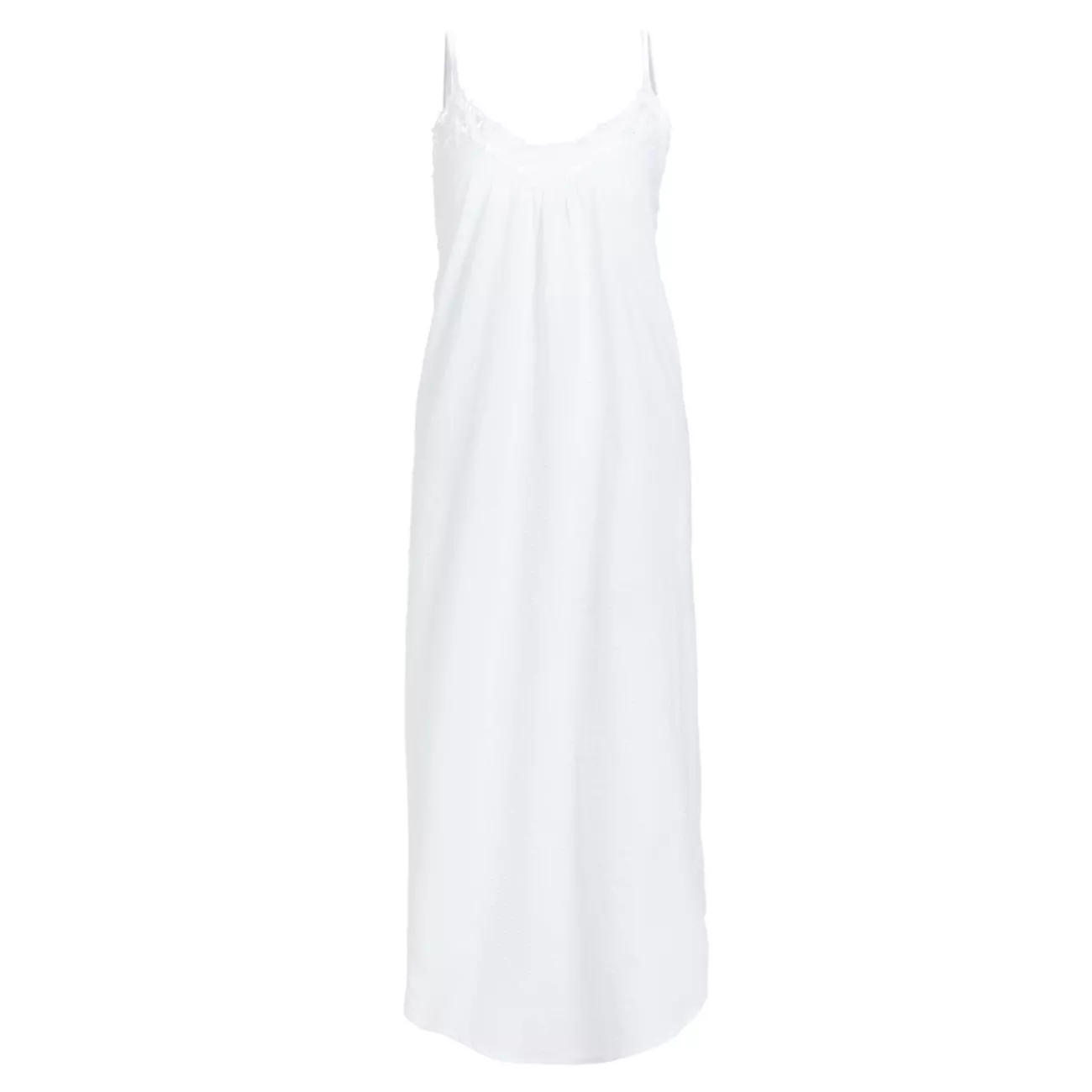 Lace-Trimmed Swiss Dot Cotton Nightgown PAPINELLE