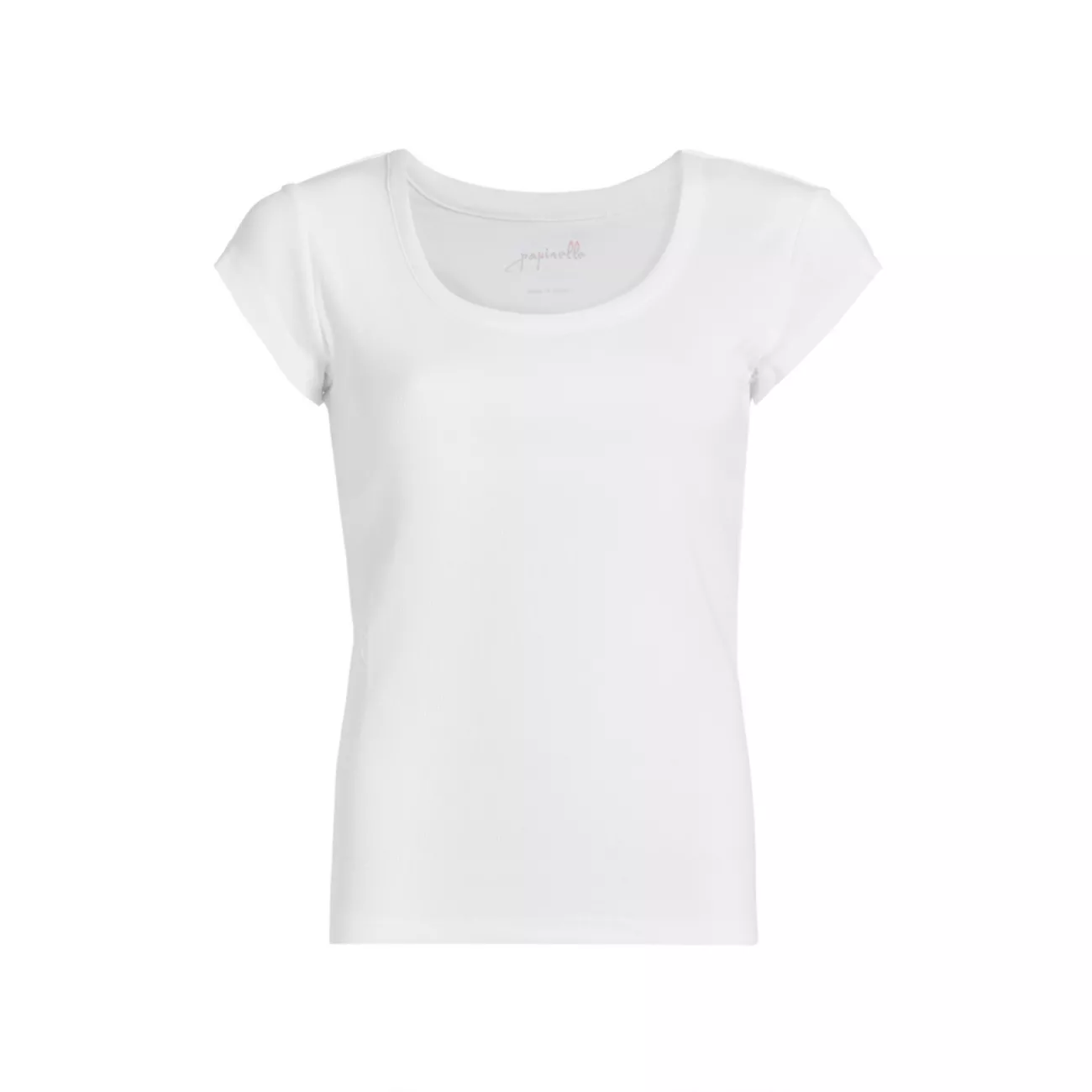Milla Short-Sleeve Rib-Knit Top PAPINELLE