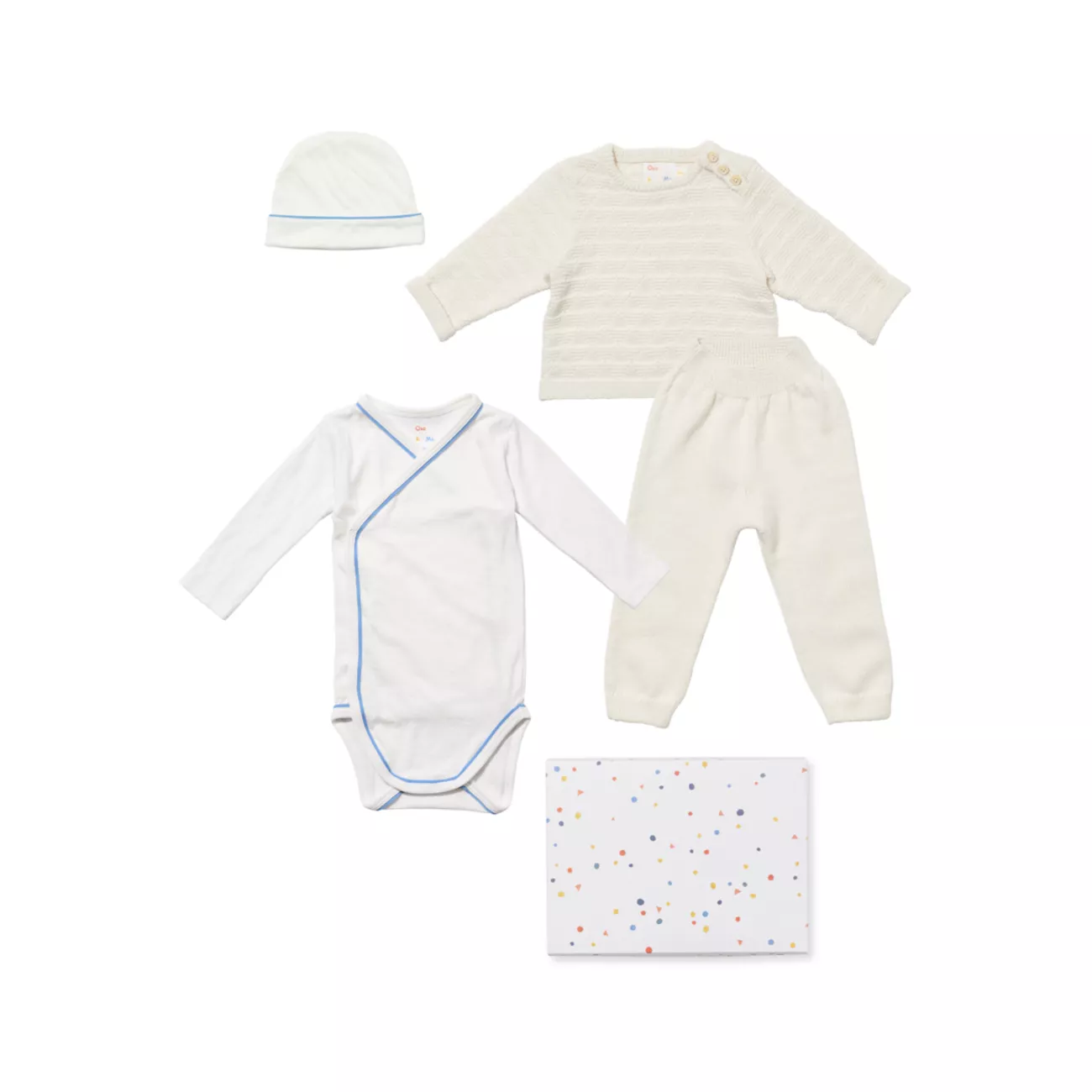 ​​​Baby's 4-Piece Essentials Beanie, Bodysuit &amp; Knit Gift Set Oso & Me