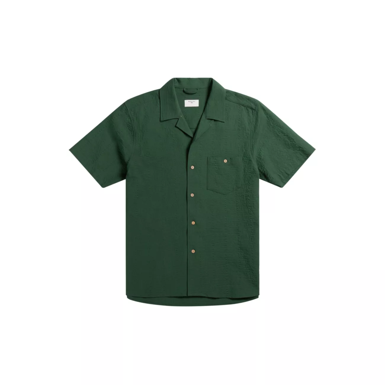 Seersucker Cuban Short-Sleeve Shirt Percival