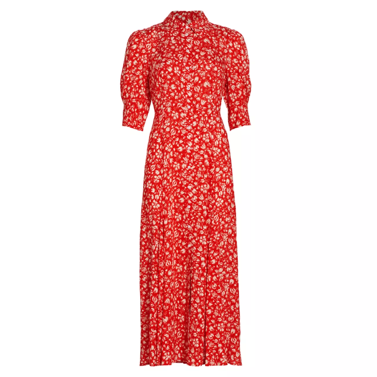 In The Spirit Of Palm Beach Bloom Floral Shirtdress RIXO