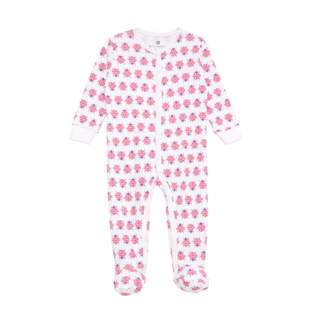 Baby Girl's Casey Bug Print Pajama Footie Ro's Garden