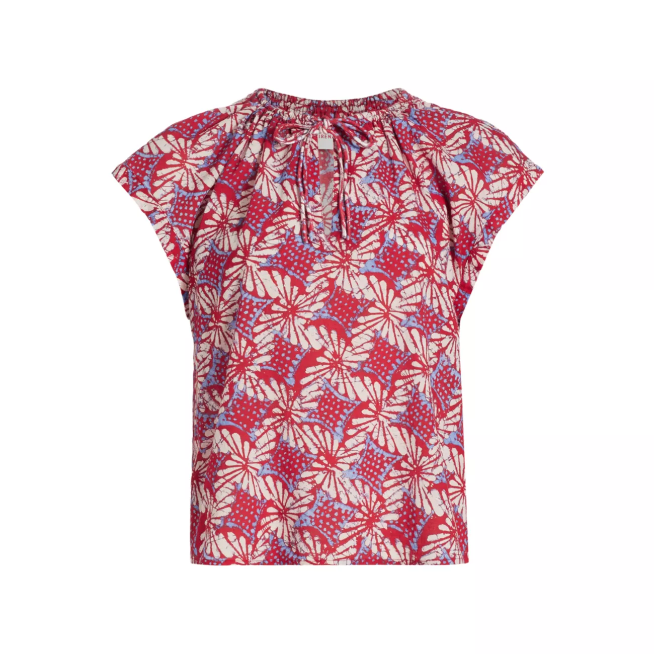 Winslet Floral Cotton Tieneck Top Xirena