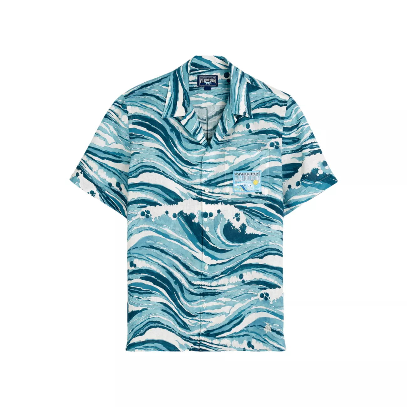 Wave Linen Short-Sleeve Shirt VILEBREQUIN