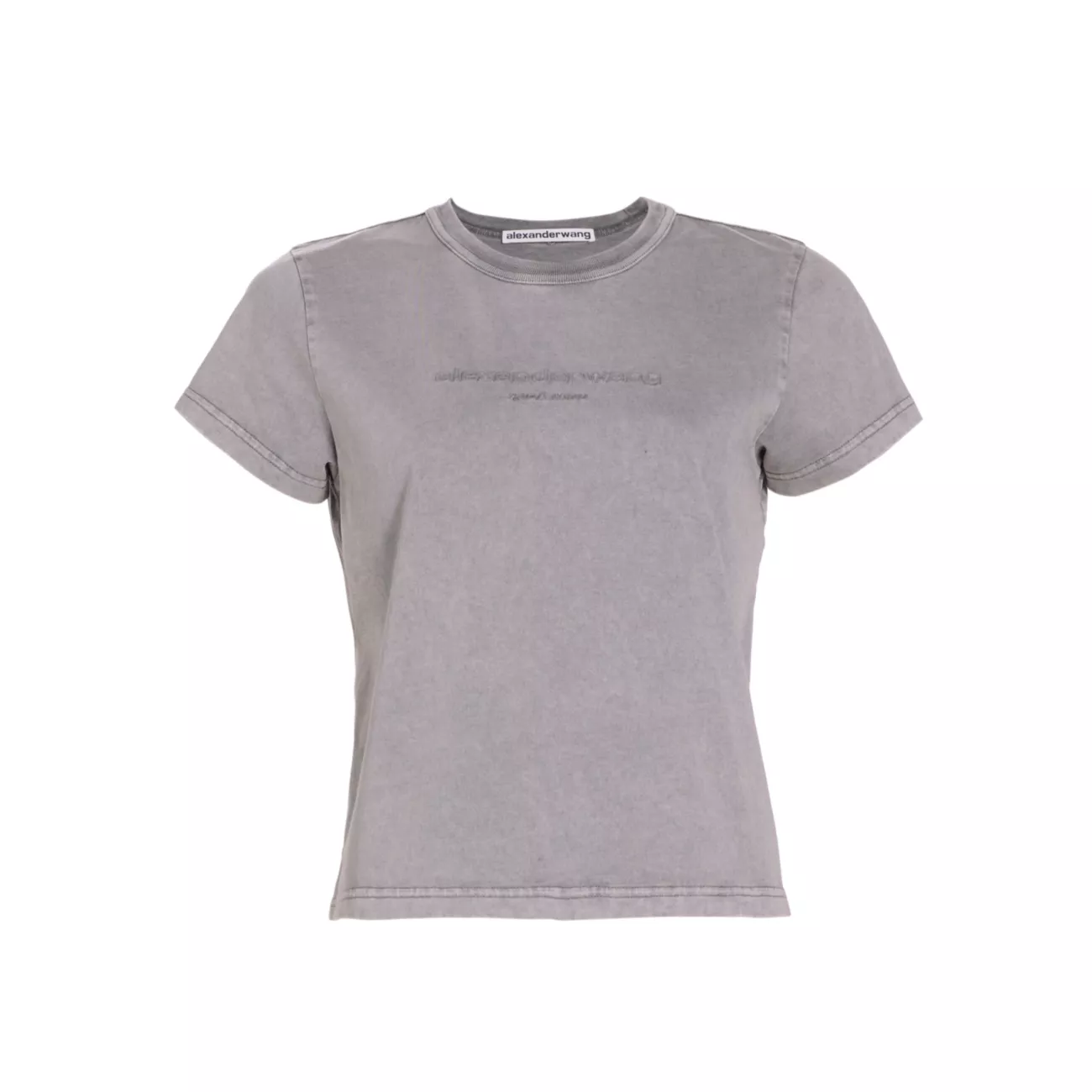 Embossed Logo Shrunked T-Shirt Alexander Wang